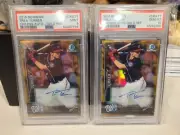 2016 Trea Turner Bowman chrome Gold Refractor Rookie AUTO #/50 PSA 10+PSA 9