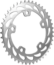 Helix Chainring 44T 1/8" 110mm BCD 5 Arm Hole Old School BMX Single Speed Fixie, Silver, WFS3057-BO
