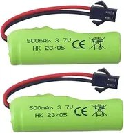 Fytoo 2PCS 3.7V 500mah Lithium Battery for DE35 DE38 DE40 DE50 TB202 TB201 TM201 TM202 TC141 DE44 DE55 TS201 TD202 TD161 DE84 S767 SL-356A 1220A Double-Sided Tumbling Stunt RC Car/Children Toy car