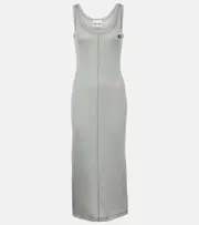 [Miu Miu] Miu Miu Knitted silk midi dress AU 10 grey