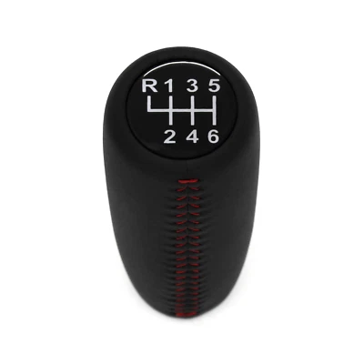 MAZDA 6 SPEED SHIFT KNOB RED STITCHED MX-5 NC III CX7 ER 6 II GH 5CR CW 3 BK BL