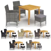 Garden Dining Set 5 Piece Patio Table and Chair Furniture Multi Colours vidaXL