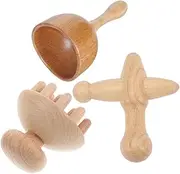 FOMIYES 1set Wooden Body Massage Tool for Home Use Portable Reusable Massage Tools for Muscle Relaxation Scraping and Acupoint Therapy Lightweight and Easy to Carry