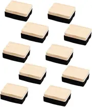 GRADENEVE 10Pcs Blackboard Erasers Wooden Felt Chalkboard Cleaner Tools for School Office Home Use Lightweight Reusable Non Damaging Surface Care