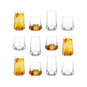LAV Valeria Glassware Set - 12pc - Clear