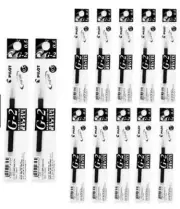 12 pcs PILOT G2 G-2 ROLLER BALL GEL PEN REFILL Black 0.5mm (Extra Fine) - Japan