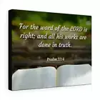 Psalm 33:4 Done In Truth Bible Verse Canvas Christian Wall Art