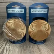 Yankee 2 pack Timeless Pleated Gold Sun Yankee Candle Scent Plug Diffusers