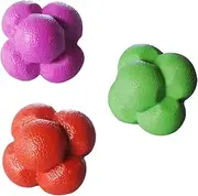 ifundom 3pcs Hexagonal Agility Balls Reaction Training Equipment for Fitness Enhance Coordination Reflexes for Home Outdoor Workouts Exercise Balls for All Ages Random Color