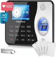 HapAttend H3 Biometric Fingerprint Time Clock, RFID PIN 5 Cards, No Monthly Fee