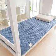 Japanese Floor Mattress Futon Mattress Full Size, Floor Mattress 4inch Thicken Sleeping Mattress Foldable & Portable Roll up Sponge Latex Mattress for Floor,Dormitory,Bunk Beds(Dark blue,180x200x6cm)