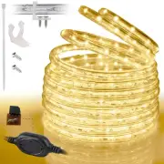 288LEDs, 25ft LED Warm White Outside Rope Lights Waterproof Outdoor Permanent...