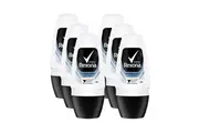 6 x Rexona Men Invisible Dry Deodorant Roll On Ice Fresh 50mL