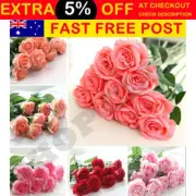 10/20 Head Silk Artificial Peony Flower Hydrangea Fake Leaf Wedding Bridal Party