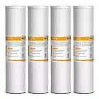 4 Pack 5 Micron 20x4.5" CTO Carbon Block Water Filter Whole House RO Replacement