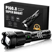 Rechargeable Led Flashlights 120000 High Lumens Flashlight XHP160.8 Powerful ...