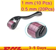 10X 1 mm and 20X 0.5 mm Microneedle Derma Roller Handle Growth Root Hair Loss