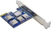 New PCI Expansion Card 1 to 4 PCI Slots USB 3.0 Converter Adatper PCIE Riser Cards for Bitcoin Mining Device