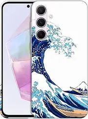 [GlamCase] for Samsung Galaxy A35 5G, Galaxy A35 Case - The Great Wave Design Printed Slim & Sleek Cute Plastic Hard Snap on Protective Designer Back Phone Case/Cover for Samsung A35 5G