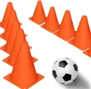 Novelty Place Multipurpose Training Cones (Set of 12), Soft & Durable Traffic...