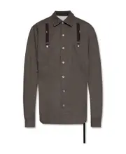 tassel-detail button-down shirt XL,L,M Black