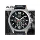 ALBA 雅柏 手錶專賣店 國隆 AT3B59X1 三眼計時男錶 皮革錶帶 黑 防水100米 日期顯示 分段時間 全新品 保固一年 開發票