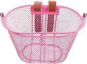 MUELODSIC Front Bike Basket: Metal Bicycle Basket for Boys and Girls - Detachable Handlebar Baskets - Rear Bicycle Storage Bin for Tricycle Scooter Balance Bike
