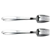2x 2pc Splayd Kids All-in-One 14cm SS Mini Mirror Knife/Spork Utensil Set Silver