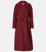 ['S Max Mara] 'S Max Mara Wool wrap coat UK 14 red