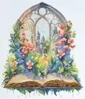 Cross Stitch Kit Once Upon A Time, Needlepoint Kit, DIY Flowers Embroidery