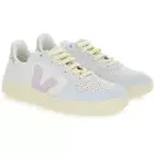 VEJA V-10 Trainers Leather, Gravel_ Parme _Menthol