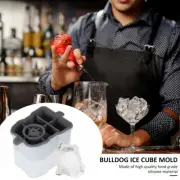 Silicone Ice Cube Tray Bulldog Ice Mold Creative Whiskey Ice Cube Mold for weJdx