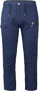 [BIG BEE] Utility Cotton Cargo Pants Cuffed Work Trousers Stretch Belt Loop