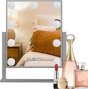 Makeup Vanity Mirrors with Lights | Light Up Vanity Mirrors with 9/12 LED Bulbs | Touch Control Dressing Tabletop Mirrors with Dimmable 3 Color Light for Home Bedroom Hotel