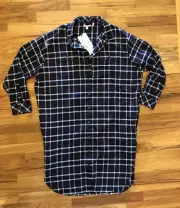 Barbour Millcross Shirt Dress Plaid Java Check Black Red Size 8 NEW