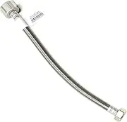 Toilet Water Supply Connector Line Braided Stainless Steel, Toilet Supply Line - 1/2" Female Iron Pipe Thread x 7/8 Female Ballcock Thread (1pk, 12 inch)