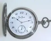 High Quality Analog Jean Jacot Pocket Watch+Chain Hand Wound