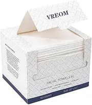 Clean Skin Clean Towels XL,Disposable Face Towel,Lint-Free Biodegradable Towels,Makeup Remover Dry Wipes,Super Soft & Thick for Sensitive Skin,Plant Fiber Facial Towels (1 Box, 50 Count, 10"×12")