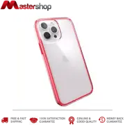Speck Presidio Perfect Clear Impact Geometry Case iPhone 13 Standard 6.1 Red