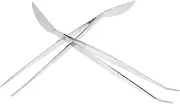 2pcs Bonsai Forceps Succulent Slant Tweezer Leveling Rake Weeding Hoe Baking Tweezers Weeder Garden Tool Garden Spade Tweezers for Plants Aquarium Tweezers Rakes Stainless Steel