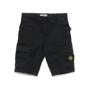 [Stone Island] Stone Island Compass-motif Shorts 12 A BLACK