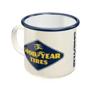 Nostalgic-Art Enamel Mug Goodyear Logo White