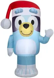 Airblown Inflatable Bluey Santa Hat 3.5ft Self-Inflates Easy Storage