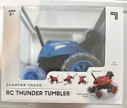 Sharper Image RC Thunder Tumbler BLUE 27 MHz Stunts Wheelies High Speed Turns