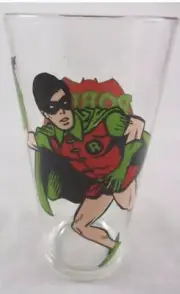 1978 Pepsi Glass DC Comics Boy Wonder Robin Glass Old Stock Mint Batman partner