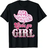 [VidiAmazing] Cowboy Hat Let's Go Girls Western Cowgirls ds146 T-Shirt