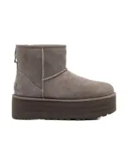 Ugg Ultra Mini Platform Boots Shearling Lined Women Grey
