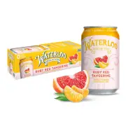 Waterloo Sparkling Water, Ruby Red Tangerine Naturally Flavored, 12 Fl Oz Cans (
