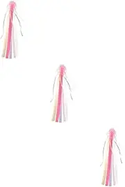 INOOMP Helmet Streamers Decorate Electric Bike Handlebar Decorative Streamers Bike Handlebar Tassel Grip Tassels Streamers for Bike Handlebar Bike Decor Bike Grips Ribbon Yarn