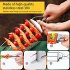 Skewer Set for Grilling Stainless Steel Barbecue Fork Bbq Skewers Meat Shrimp